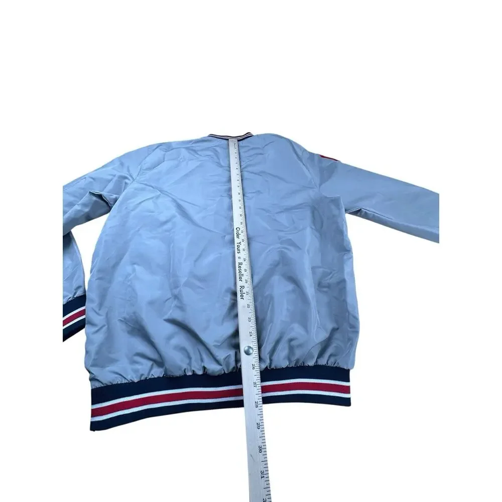 VTG Y2K Cleveland Indians Guardians Wahoo MLB Windbreaker Pullover SZ M Gray - Picture 10 of 12